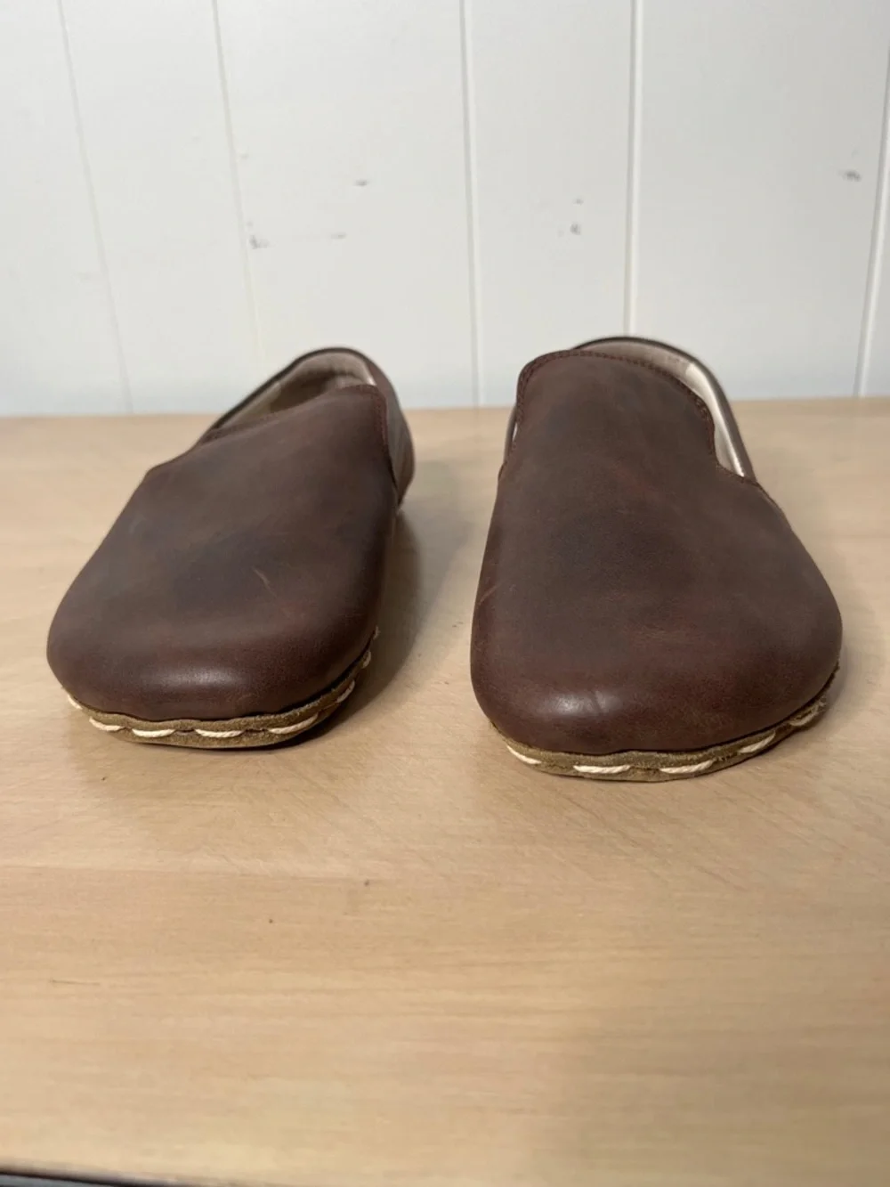Earthing Harmony Grounding & Earthing Barefoot Slip-On Shoes Brown Leather EU 37